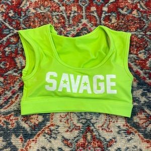 Savage Sports Bra Size S (Cap sleeve, cups included)